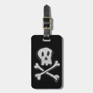 Kind gezeichnete Mosaik-Art-Piratenflagge Gepäckanhänger