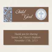 Kind Gottes - Blue Favor Tag (Vorne & Hinten)