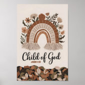 Kind Gottes Boho Christliches Kinderzimmer Mauer K Poster (Vorne)