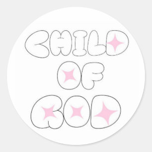 Kind Gottes, Bubble Letter Sticker