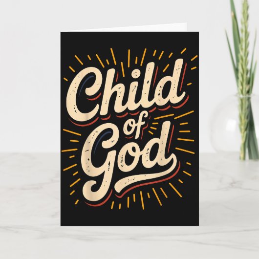 Kind Gottes Christlicher Glaube Karte (Vorderseite)