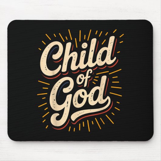 Kind Gottes christlicher Glaube  Mousepad (Vorne)