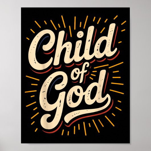 Kind Gottes Christlicher Glaube Poster (Vorne)