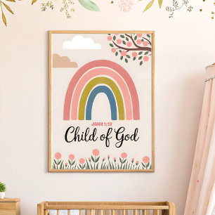 Kind Gottes Christliches Kinderzimmer Mauer Kunst Poster
