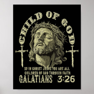 Kind Gottes Galater 3_26 Bibelvers Christlich Poster