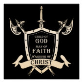 Kind Gottes - Mann des GLAUBES - Krieger des CHRIS Poster (Vorderseite)