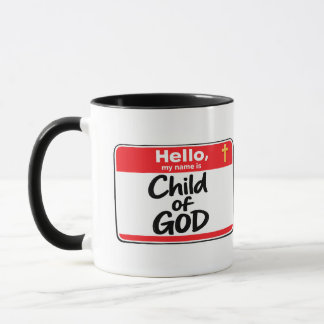 Kind Gottes - Namensschild Tasse