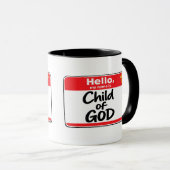 Kind Gottes - Namensschild Tasse (VorderseiteRechts)