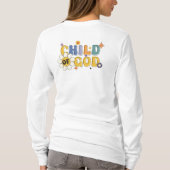 Kind Gottes Niedlich Retro Daisy T - Shirt (Rückseite)