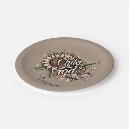 Kind Gottes Pappteller (Schrägansicht)