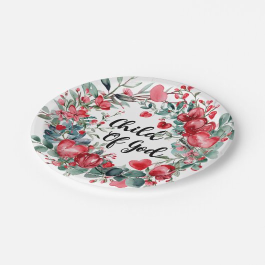 Kind Gottes Pappteller (Schrägansicht)