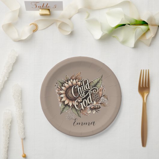 Kind Gottes Pappteller (Hochzeit)