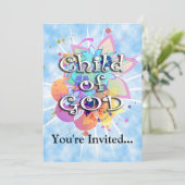 Kind Gottes, Pastel Einladung (Stehend Vorderseite)