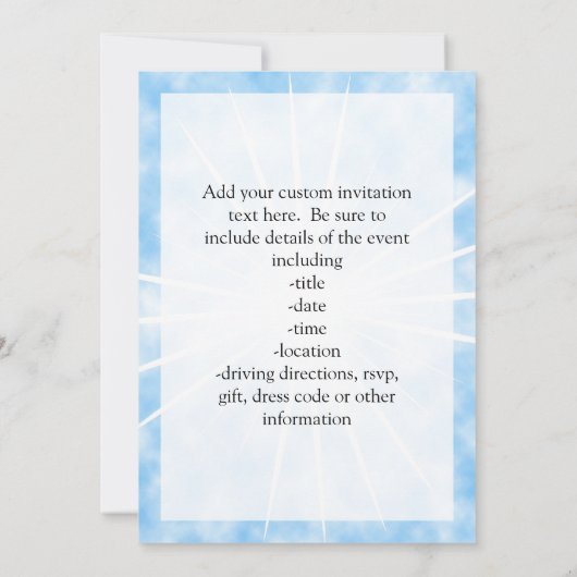 Kind Gottes, Pastel Einladung (Rückseite)