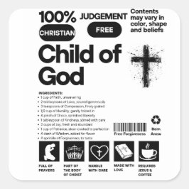 Kind Gottes Quadratischer Aufkleber
