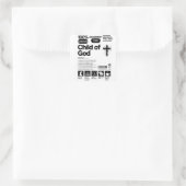 Kind Gottes Quadratischer Aufkleber (Tasche)