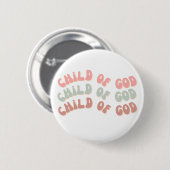 Kind Gottes Retro Waves Button (Vorne & Hinten)