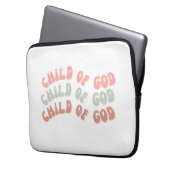 Kind Gottes Retro Waves Laptopschutzhülle (Vorderseite Links)