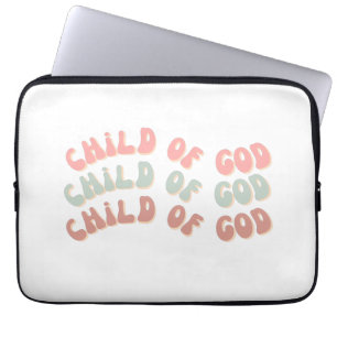 Kind Gottes Retro Waves Laptopschutzhülle