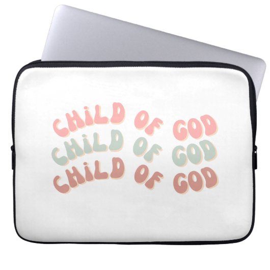 Kind Gottes Retro Waves Laptopschutzhülle (Vorderseite)