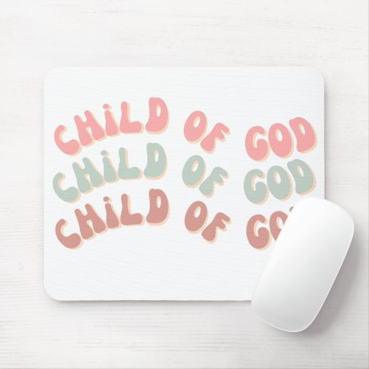 Kind Gottes Retro Waves Mousepad (Mit Mouse)