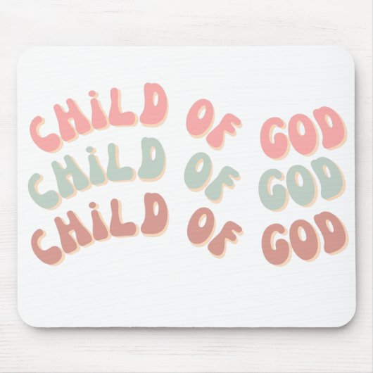 Kind Gottes Retro Waves Mousepad (Vorne)