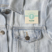 Kind Gottes Taufe, geschlechtsneutral grün Button (Beispiel)