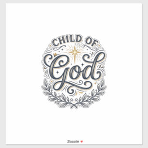 Kind Gottes Vintage-Engraving-Shirt-Design_1 Aufkleber