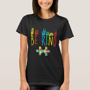 Kind-Hand-Zeichen-Autismus Sensibilisierung für Ma T-Shirt