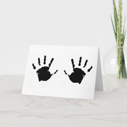 Kind Handprints Karte (Vorderseite)