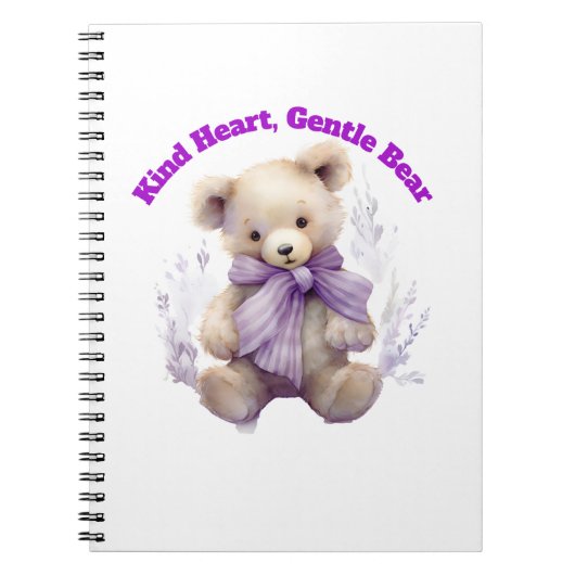 Kind Heart Gentle Bären Notebook - Niedliches Bäre Notizblock (Vorderseite)