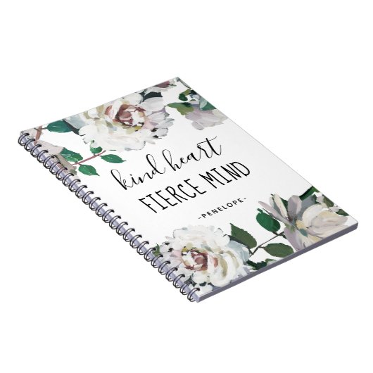 Kind Herzmuskel Geist Aquarellblume und Name Notizblock (Rechte Seite)