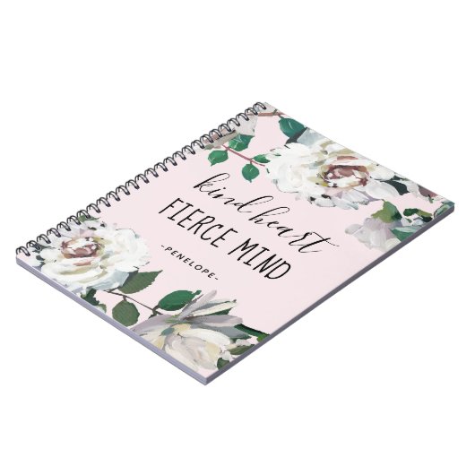 Kind Herzmuskel Geist Aquarellblume und Name Notizblock (Linke Seite)