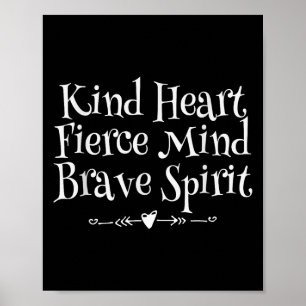 Kind Herzschlag Mind Brave Spirit Motivierend W Poster