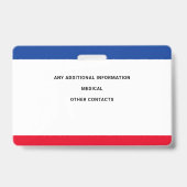 Kind-ID-Identifikation - kundenspezifisches Foto Ausweis (Rückseite)