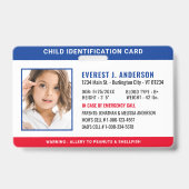 Kind-ID-Identifikation - kundenspezifisches Foto Ausweis (Vorderseite)