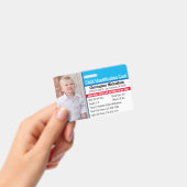 Kind-ID-Identifikation Notfallallergie-Foto Ausweis (Handheld)