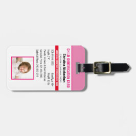 Kind-ID-Identifikation Notfallallergie-Foto Gepäckanhänger