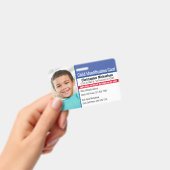 Kind-ID Medizinisches Notfallallergisches Foto Ausweis (Handheld)