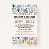 Kind-ID Niedlicher Notfall-Spaß-Tiere Kinder Foto Ausweis (Rückseite)