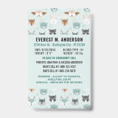 Kind-ID-Notrufnummer Niedliches Kind Foto Ausweis (Rückseite)