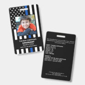 Kind-ID — Polizeibeamter für Foto Ausweis (Vorder- & Rückseite)