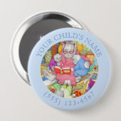 Kind-ID-Taste für die BEDTIME-STORNIERUNG - Blau Button (Vorne & Hinten)