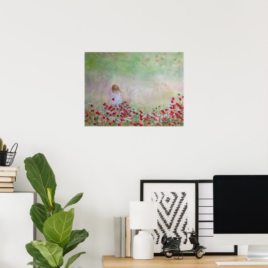 Kind im Bereich Blume Poster (Heimbüro)