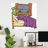Kind im Bett versteckt Poster (Heimbüro)