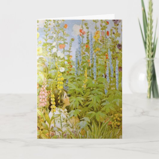 Kind im Garten Karte (Vorderseite)