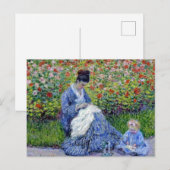Kind im Garten ,Monet Feiertagspostkarte (Vorne/Hinten)