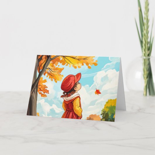 Kind im Herbst (Vorderseite)