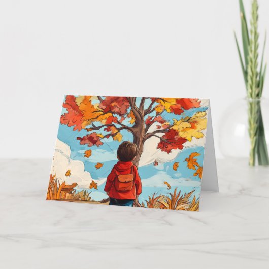 Kind im Herbst (Vorderseite)