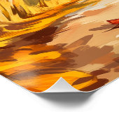 Kind im Herbst Poster (Ecke)